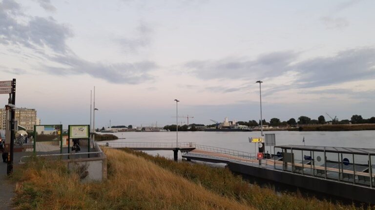Waterbus vaart ponton Veerdam eraf