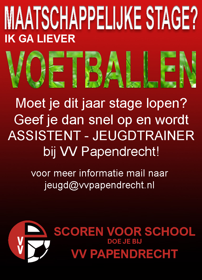 Stage lopen bij VV Papendrecht