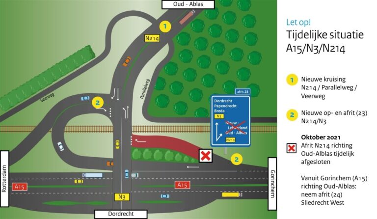 Nieuwe aansluiting A15/N3 in gebruik