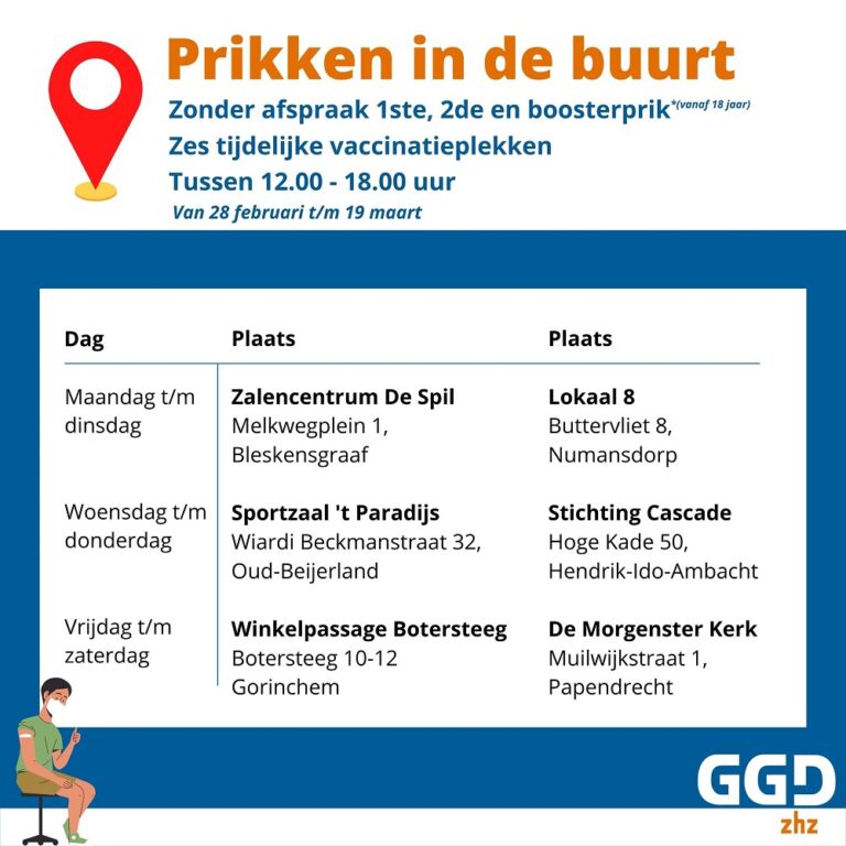Coronaprik zonder afspraak
