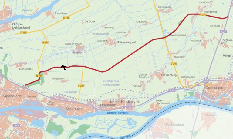 Dodelijk ongeluk op N214