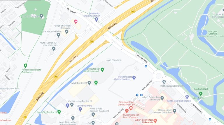 Werkzaamheden bij afslag Albert Schweitzerziekenhuis N3
