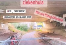 Vandalen leggen paal over fietspad; fietser naar ziekenhuis