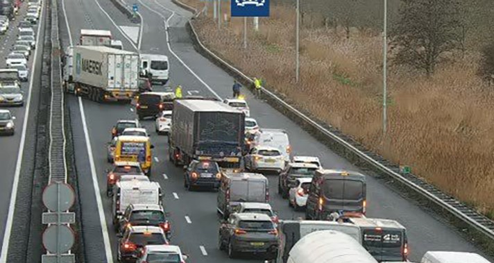 Ongeval op A15 bij Papendrecht veroorzaakt veel vertraging