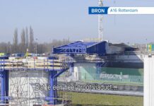 Nieuw viaduct geplaatst bij knooppunt A16/A20