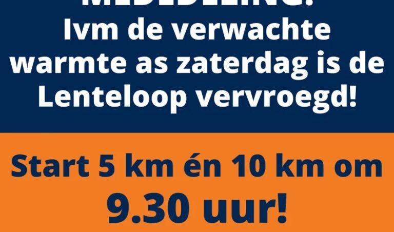 Lenteloop start vroeger vanwege de hitte