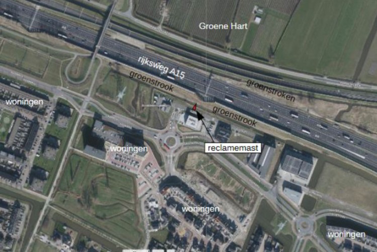 Reclamemast langs A15 komt er niet