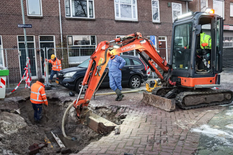 Sinkhole veroorzaakt schade in Dordrecht