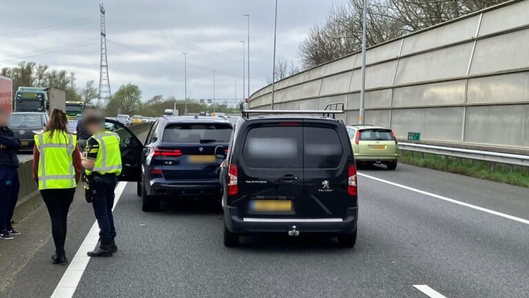 Aanrijding op A15 bij Hardinxveld