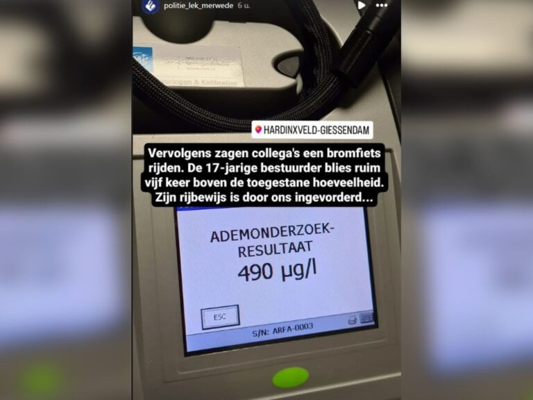 Met vijf keer te veel alcohol op de brommer