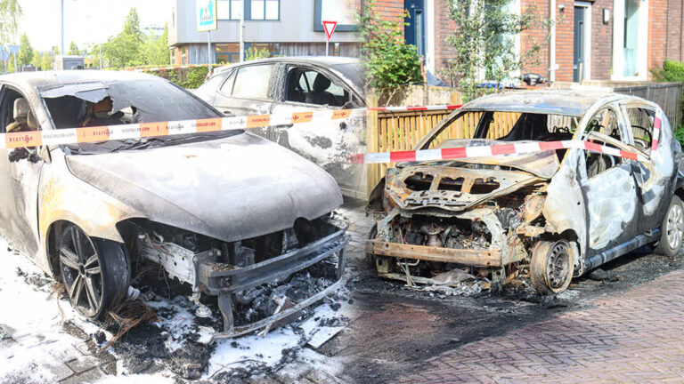 Twee auto’s in Zwijndrecht branden vlak bij elkaar uit, man (20) aangehouden