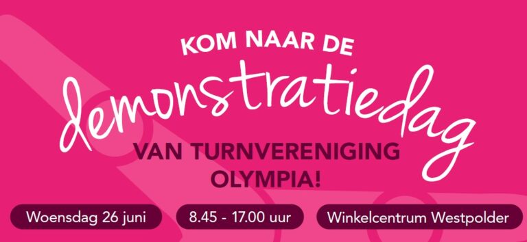 Olympia kinderen presenteren zich in winkelcentrum Westpolder