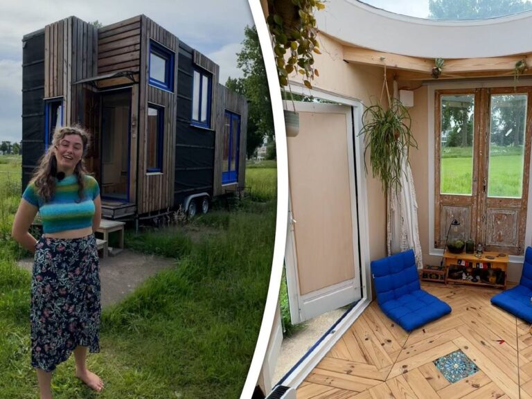 Van afstudeerproject tot woonplek: Eva woont in haar zelfgebouwde tiny house in Dordrecht