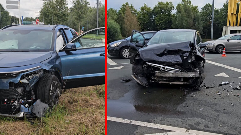 Bestuurder rijdt door rood en veroorzaakt ongeluk bij oprit A16