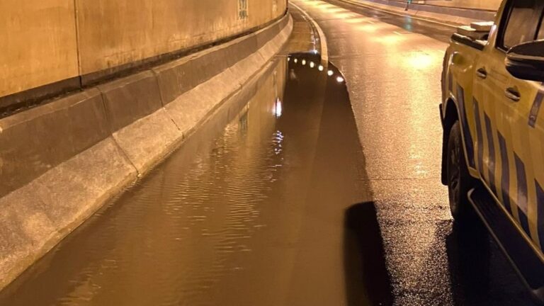 Drechttunnel dicht door wateroverlast