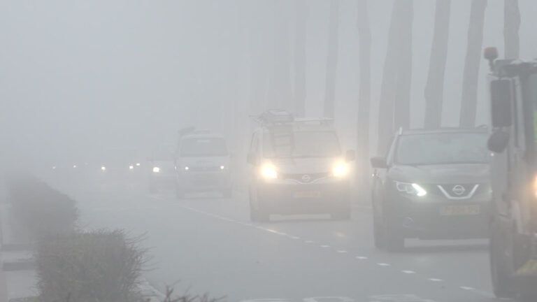 Plaatselijk dichte mist, KNMI gaf code geel af