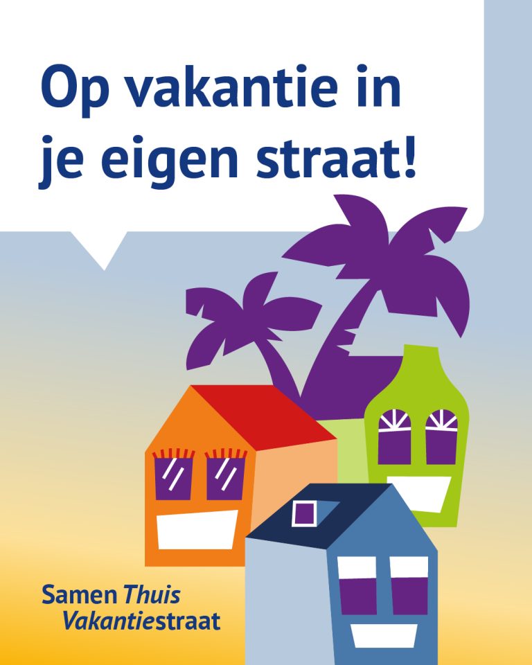 Vier vakantiestraat in eigen straat