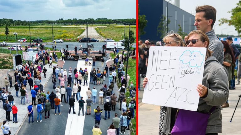 Landelijke protestactie tegen azc’s van start in Dordrecht: ‘Wij pikken het niet meer’ (Video)