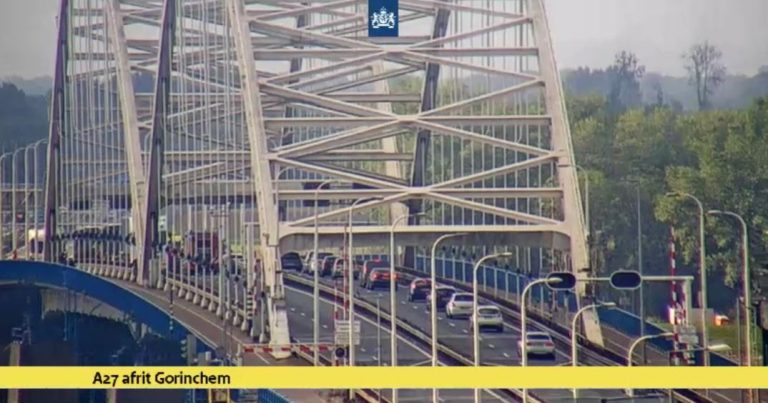 Ernstig ongeluk op Merwedebrug (A27) bij Gorinchem 
