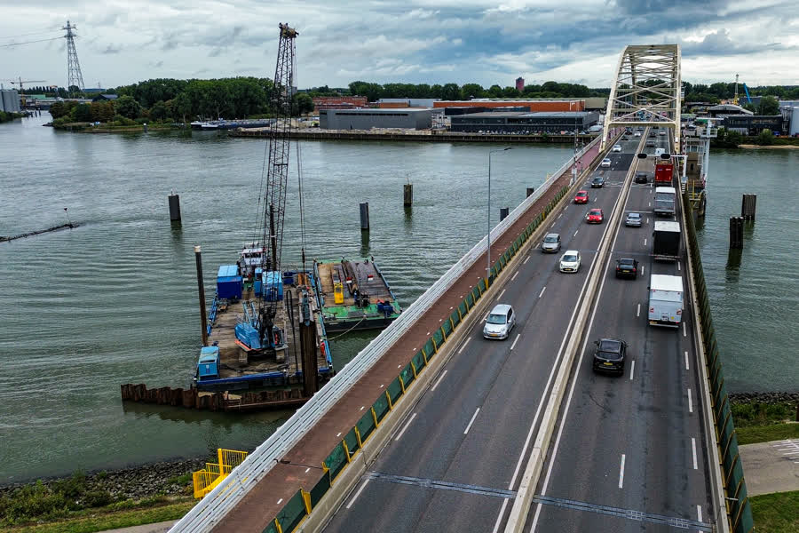 Merwedebrug (N3) maandagnacht weer afgesloten