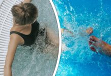 Tienermeisjes vluchten de jacuzzi uit als Theo (52) begint te friemelen