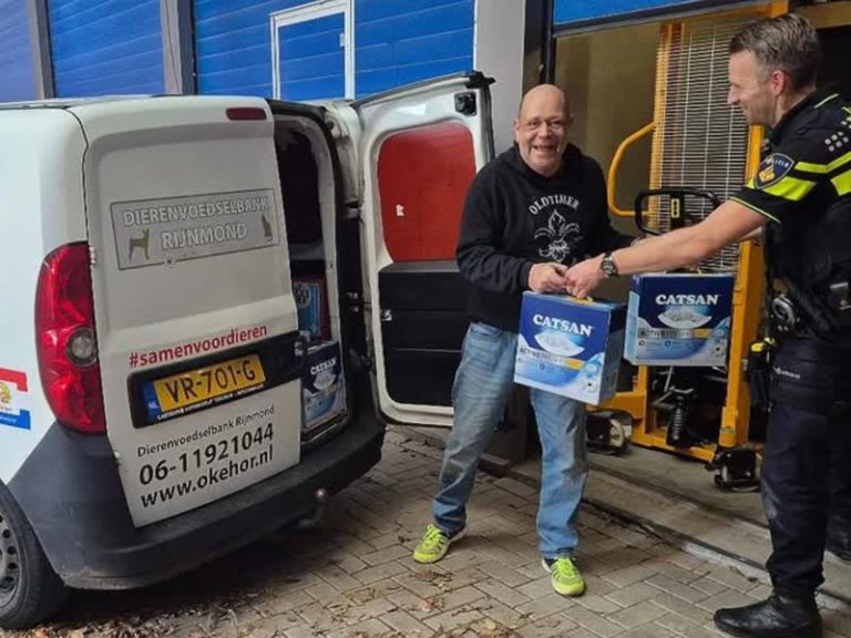 Politie geeft meer dan 400 dozen kattengrit van drugsdealers aan de voedselbank