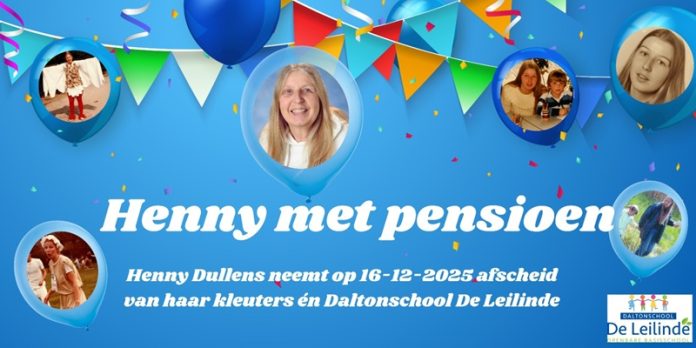 uitnodiging pensioen feest Henny Dullens