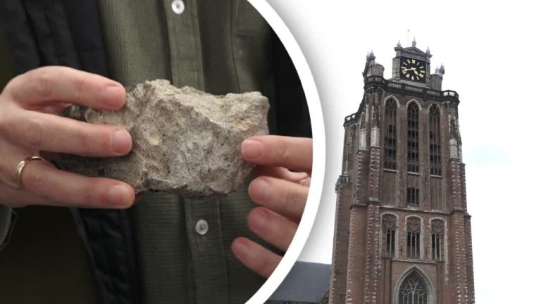 Grote Kerk wordt ‘ingepakt’ om afbrokkelende stenen op te vangen