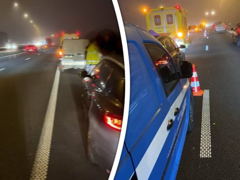 Dubbel pech op A15: in beide richtingen ongeluk gebeurd