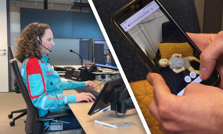 Van zittend reanimeren tot kleine wondjes: tientallen beeldbelgesprekken voorkomen misverstanden ambulancedienst (Video)
