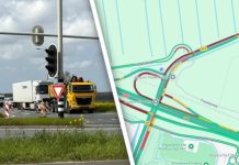 Afgesloten rijstrook bij oprit N214 naar N3 weer open na herstel verzakking