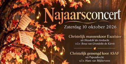 Poster Najaarsconcert CMK Excelsior en ASAF op 10-10-2026